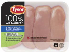Tyson Foods Chicken Label Raised Without Antibiotics