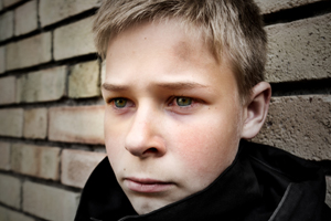 sad boy gynecomastia