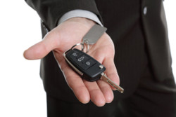 Handing over the car key