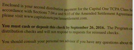 Capital-One-TCPA-Second-Settlement-check