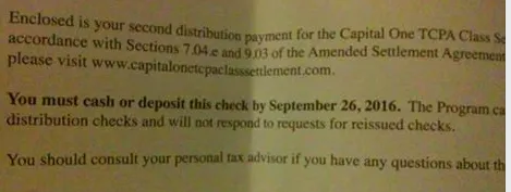 Capital One TCPA Class Action Settlement