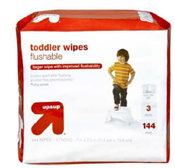 target flushable wipes