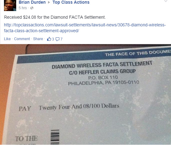 Diamond-Wireless-FACTA-Settlement-Check-FB