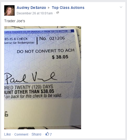 Trader Joe's class action settlement