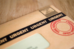 debt collection envelope