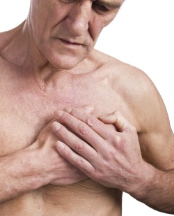 older man breasts gynecomastia
