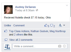 Nutella class action settlement