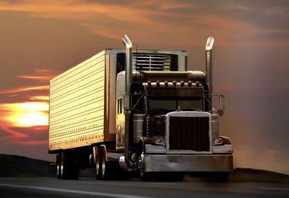Truck on highway