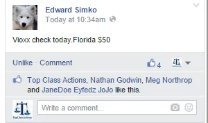 Vioxx class action settlement