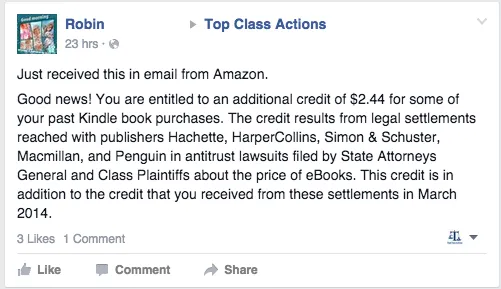 Amazon Kindle Credit