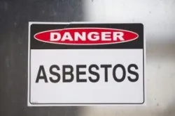 asbestos danger sign