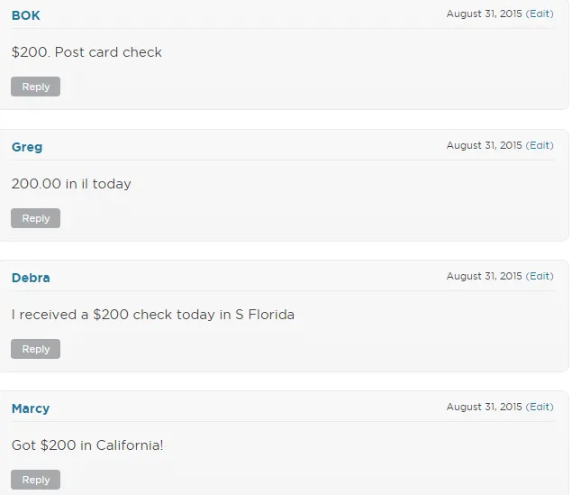 facebook posts bank of america settlement checks