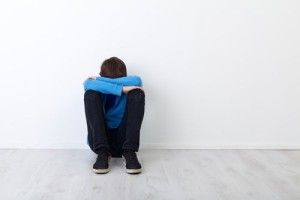 sad teenage boy