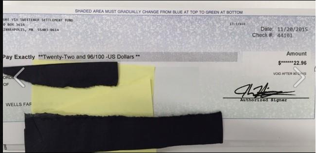 Pure Via Settlement Check
