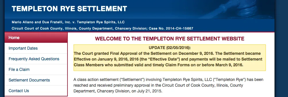 Templeton settlement