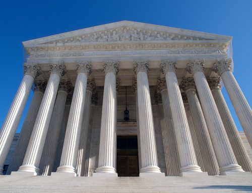 Historic Supreme Court building in Washington DC.
