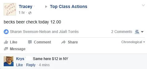 Beck's Beer FB #2 7-5-16-2