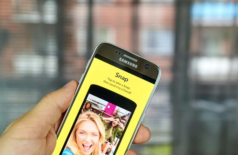Snapchat Snap on cell phone