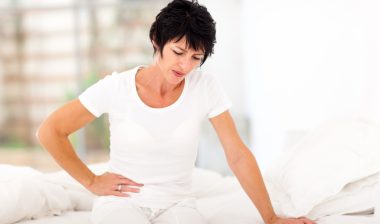 mature woman with pelvic or stomach pain