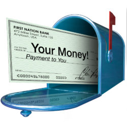 settlement check in the mailbox