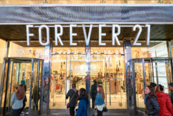 NEW YORK - MARCH 19, 2016: entryway of Forever 21 in New-York. Forever 21 is an American chain of fast fashion retailers with its headquarters in Los Angeles.