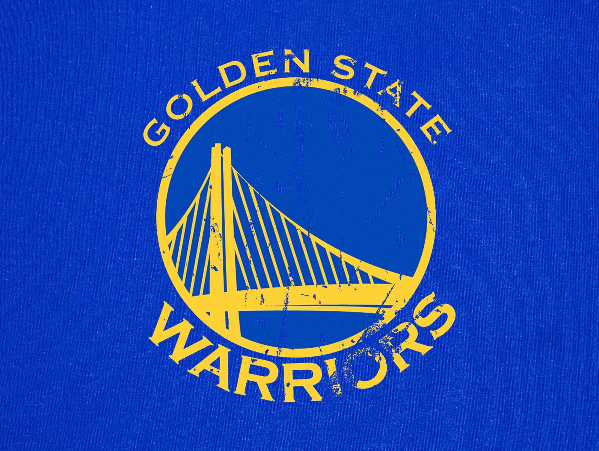 ZAGREB , CROATIA - May 13th , 2015 : NBA basketball team Golden State Warriors logo printed on shirt vintage style ,product shot