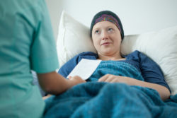 sick woman with cancer