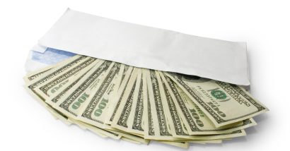 donation money in envelope