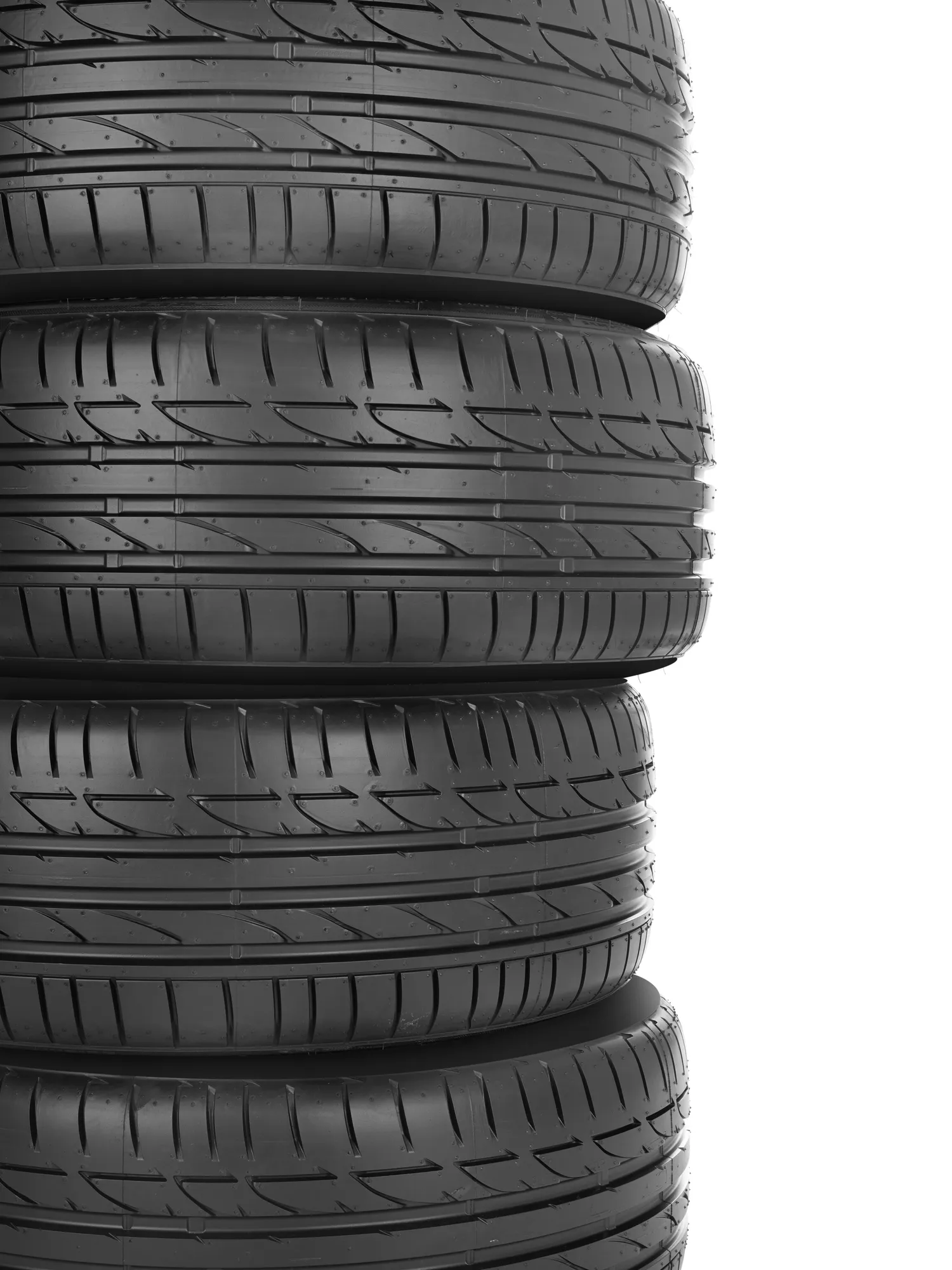 Car tires isolated on white