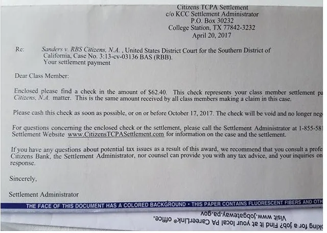 Citizens Bank TCPA FB 4-24-17