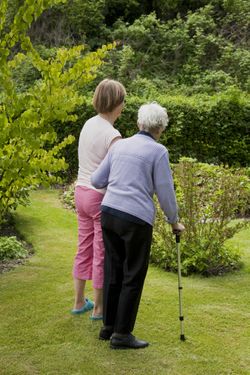 metal hip Stryker hip implant women walking cane