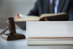 Folder on judge table