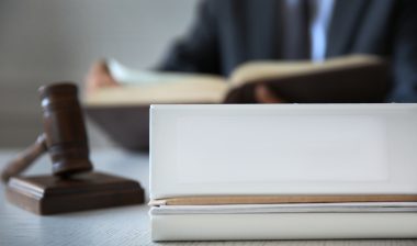 Folder on judge table