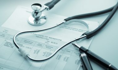 insurance benefits and stethoscope
