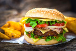 burger and fries