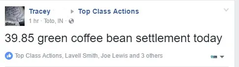 FTC Green Coffee FB 6-2-17