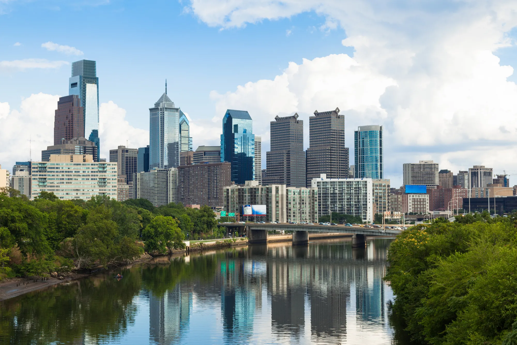 Skyline view of Philadelphia, Pennsylvania - USA