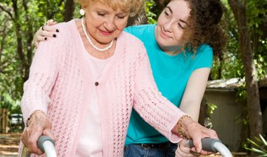 DePuy ASR hip implant settlement woman walker