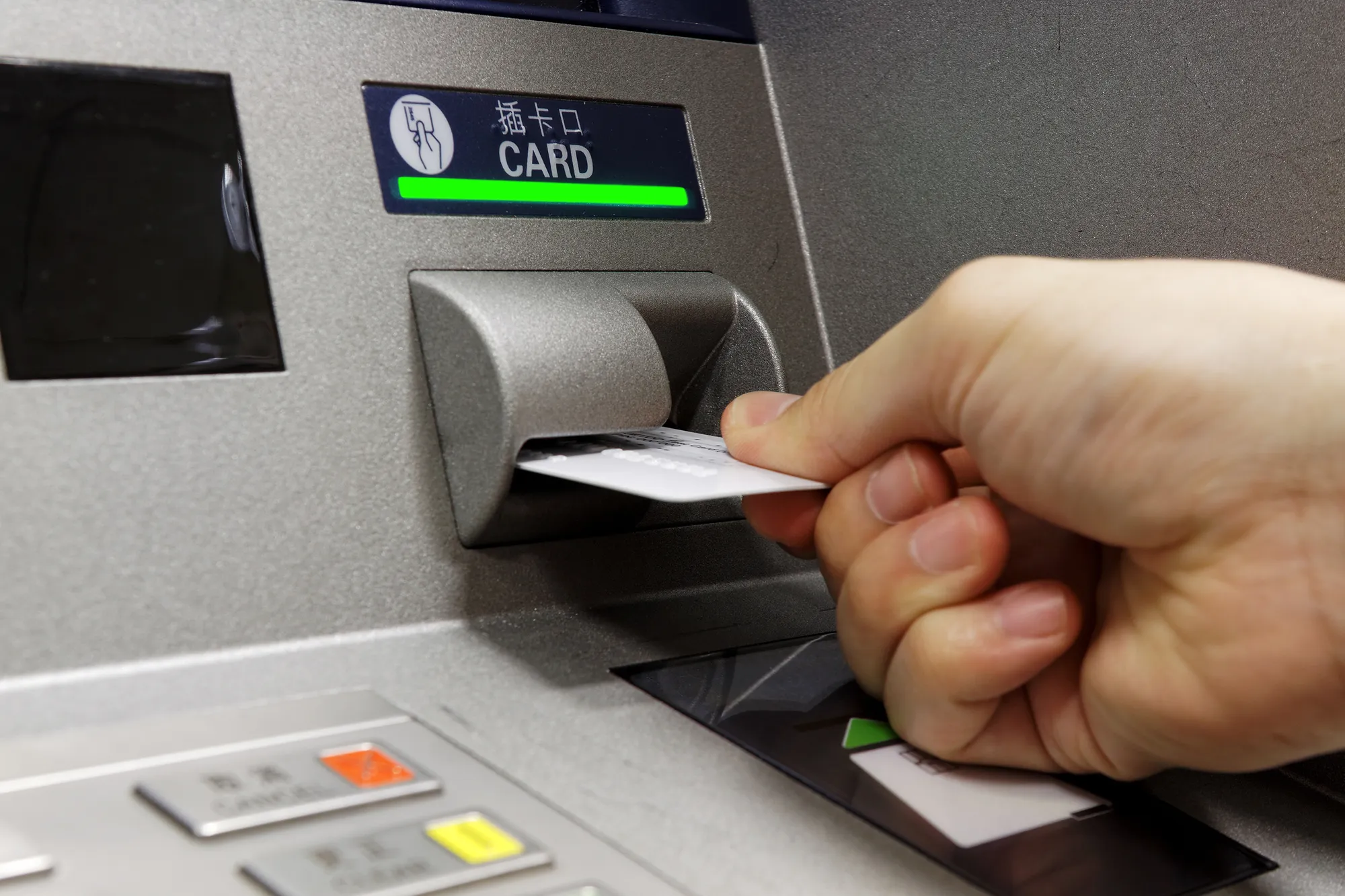 ATM and withdraws money, bank fees, overdraft fees