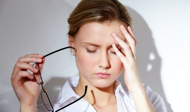 woman with headache