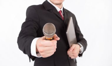 Recording, Man with microphone