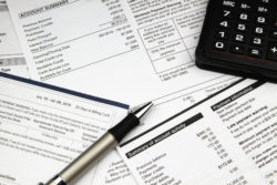 bank statement, bills