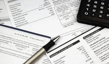 bank statement, bills