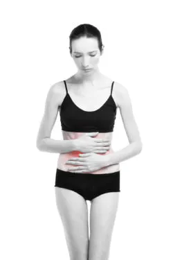 Woman with abdominal pain