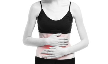 Woman with abdominal pain