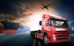 XPO Logistics truck drivers container port