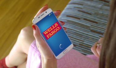 wells fargo app open on a smartphone