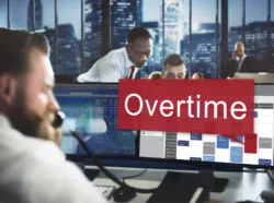 Overtime Hard Working Overload Concept
