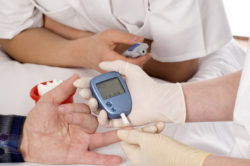 Blood sugar test.