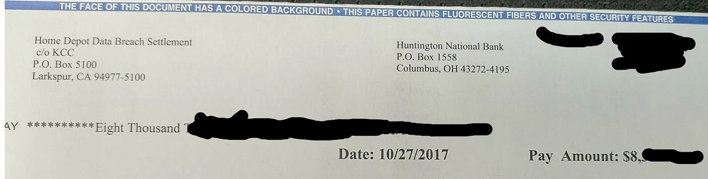 Home Depot #2 FB Check 10-30-17